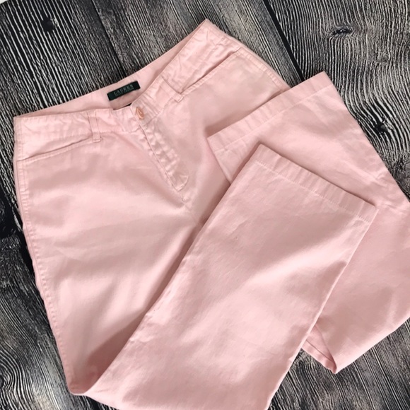 Ralph Lauren Pants - Lauren Ralph Lauren linen cotton pink trousers